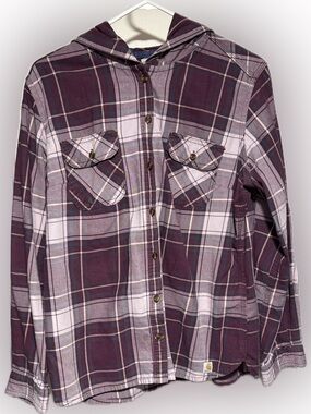 Women’s L Long Sleeved Hooded Carhartt Shirt